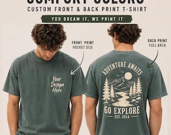 Custom Front and Back Full Print Comfort Colors T-Shirt