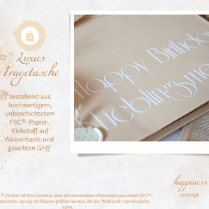 Personalisierte Luxus-Geschenktüte in beige, Geschenktasche, Geschenke für Hochzeit, Geburtstag, Brautjungfern, Kollegen, Familie Bild 4