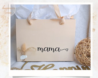 Gepersonaliseerde luxe cadeautas in beige, cadeautas, cadeaus voor bruiloft, verjaardag, bruidsmeisjes, collega's, familie