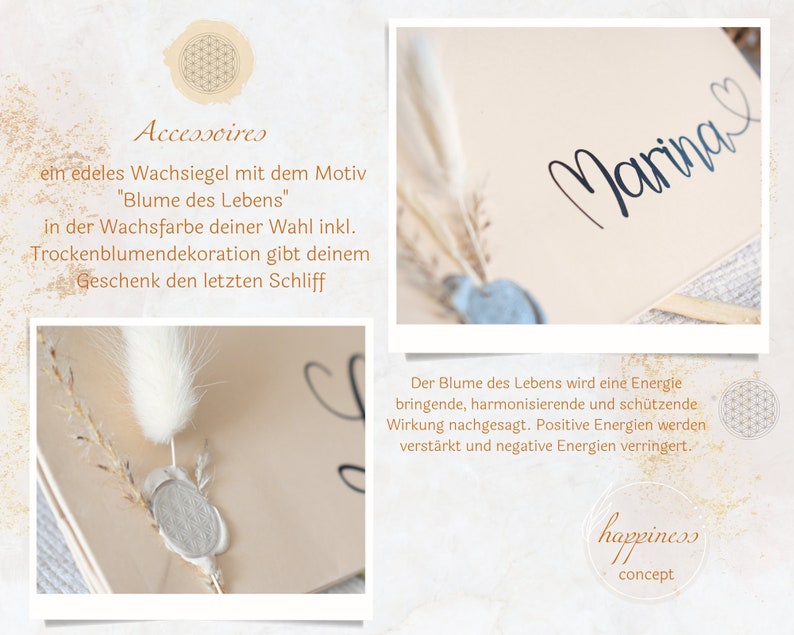 Personalisierte Luxus-Geschenktüte in beige, Geschenktasche, Geschenke für Hochzeit, Geburtstag, Brautjungfern, Kollegen, Familie Bild 8