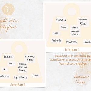 Personalisierte Luxus-Geschenktüte in beige, Geschenktasche, Geschenke für Hochzeit, Geburtstag, Brautjungfern, Kollegen, Familie Bild 6