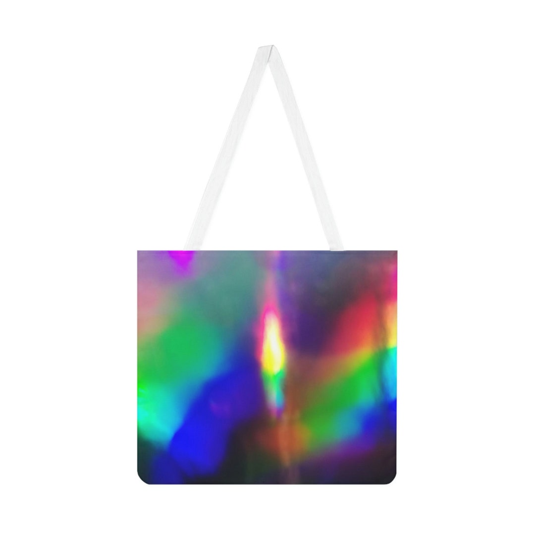 Rainbow Techno Spectrum Green Blue Shoulder Tote Bag, Accessories ...