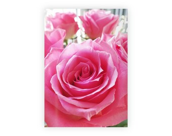 Rosa Rosen Druck Geschenkpapier Rollen, 1Stk, recyclebares Geschenkpapier, Geburtstagspapier, Muttertag Geschenkpapier