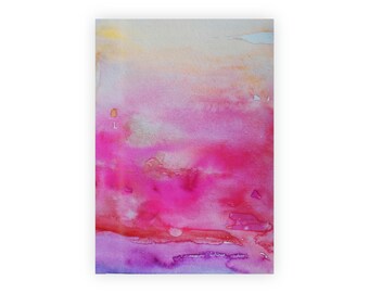Sunset Watercolour Gift Wrapping Paper Rolls, 1pc, Gift Paper, Pink Gift Wrapping Paper, Recyclable Gift Wrap, Original Art Print Gift Wrap