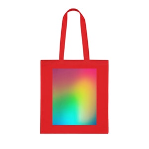 Rainbow Abstract Colourpop Cotton Tote, Bag, Accessories, Colourful Gift, Rainbow Design, Gifts under 25 GBP Tote Bag