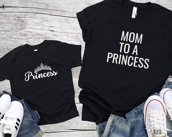 Mommy and Me Princess Shirt Set - Matching Mother Daughter Outfit