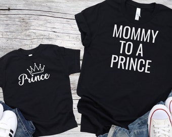 Mommy and Me Prince Shirt Set: Matching Mother Son Outfit