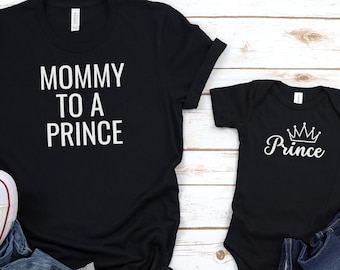 Tenue assortie pour maman et prince | Ensemble chemise mère-fils