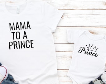 Tenue assortie pour maman et prince | Ensemble chemise mère-fils