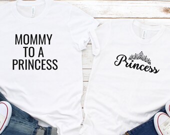 Mommy and Me Princess Shirt Set: Matching Mother Daughter Outfit