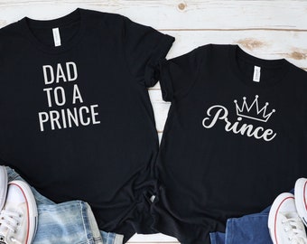 Conjunto de camisas a juego "De papá a príncipe" / Regalo para el Día del Padre