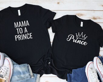 Ensemble de chemises assorties pour maman et prince | Cadeau fête des mères