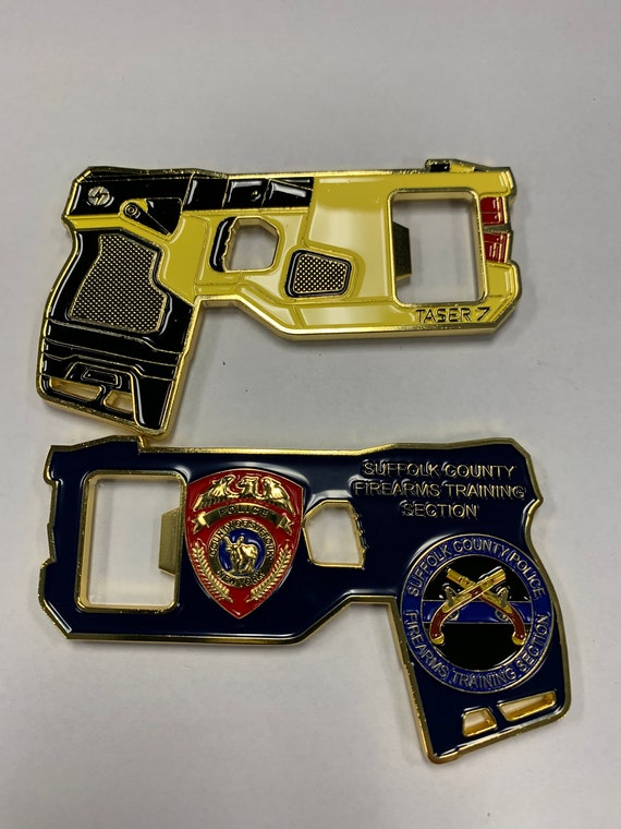 SUFFOLK COUNTY POLICE Dept Taser 7 Firearms Range T7 Bottle Opener