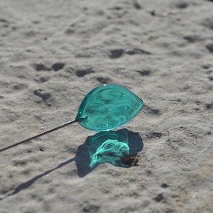 Duck Blue Leaf in Murano glass