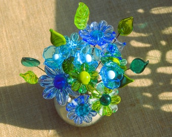 Bouquet of spring blue flowers