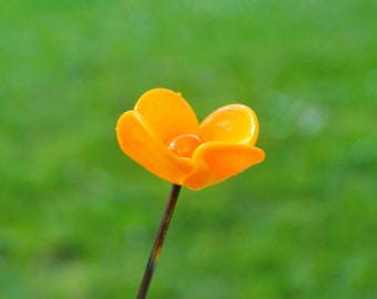 Spring Ranunculus (buttercup) handrcafted in Murano glass