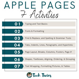 Apple Pages Activities