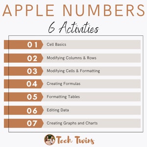 Apple Numbers Activities- iPad & Mac