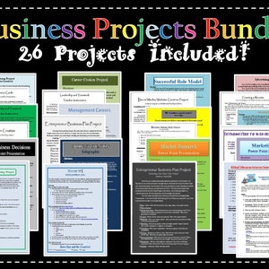 Business Projects Bundle- Grades 9-12 - Etsy