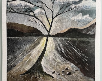 Lonely Tree Llanberis Print