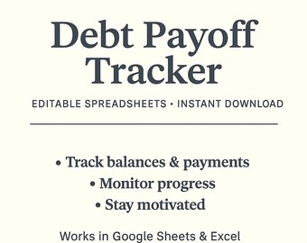 2016-05-2017 Verschuldung Schneeball | Budget Vorlage | Google Sheets & Excel | Sofort Download