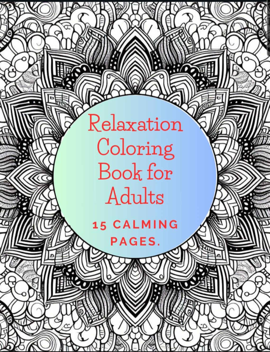 15page Adult Coloring Book Relaxation and Mindfulness Printable PDF Etsy