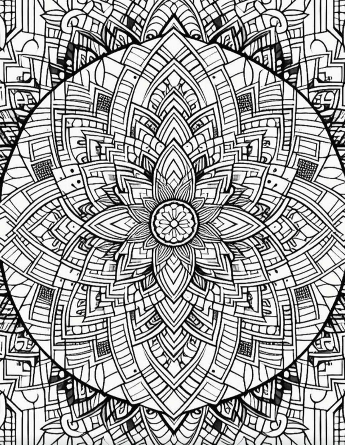 15-page Adult Coloring Book Mandalas and Geometric Patterns Printable ...
