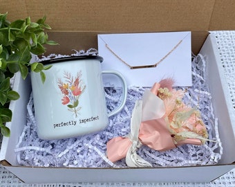 Perfectly Imperfect Mug Mini Gift Box Necklace, Birthday Gift, Gift for Her, Just Because, Miss You, Long Distance Friend, BFF, Love you