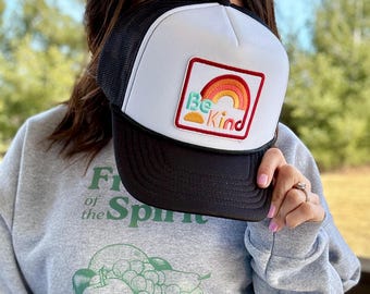 Cute Trucker Hat for Girls Baseball Cap Hat Women’s Hat Be Kind Christian Gift for Girl Gift for Teen Trendy Hat Inspirational Hat Trendy