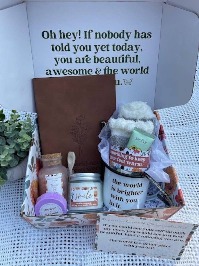 Box of JOY Friendship Box Self Care Set Thinking of You Spa Gift Box Gift for Women Best Friend