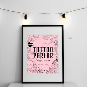 Bad two the bone birthday theme tattoo parlor sign