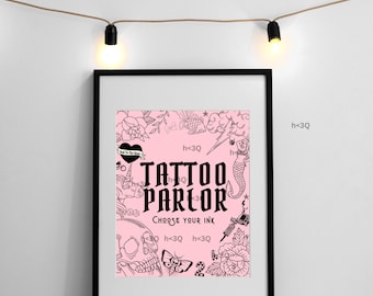 Bad two the bone birthday theme tattoo parlor sign