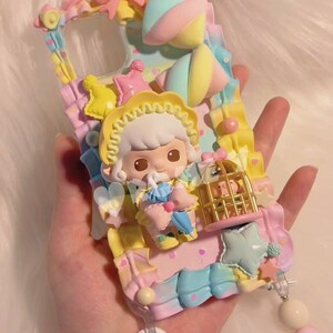RosieY Exclusive Customized Skullpanda Whipped Cream Effect Phone Case Piggy  iPhone X/XS/11/12/13/pro/pro max/Samsung/ any device
