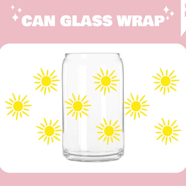 Can Glass Wrap svg, Sun svg, Summer Libbey Glass svg,  Beer Glass Wrap 16 oz svg, dxf, png