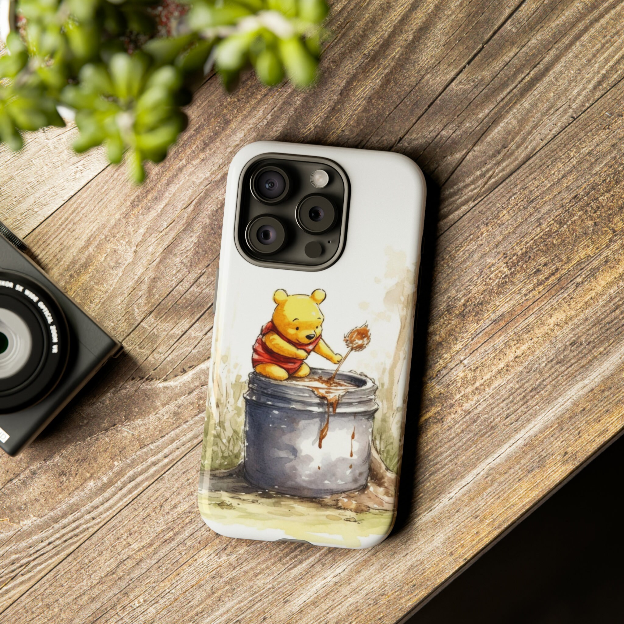 Winnie The Pooh Phone Case, Watercolor Winnie iPhone 15 Pro Max