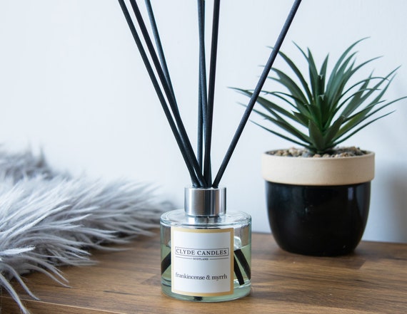 Frankincense & Myrrh Reed Diffuser Clyde Candles, Luxury Diffuser
