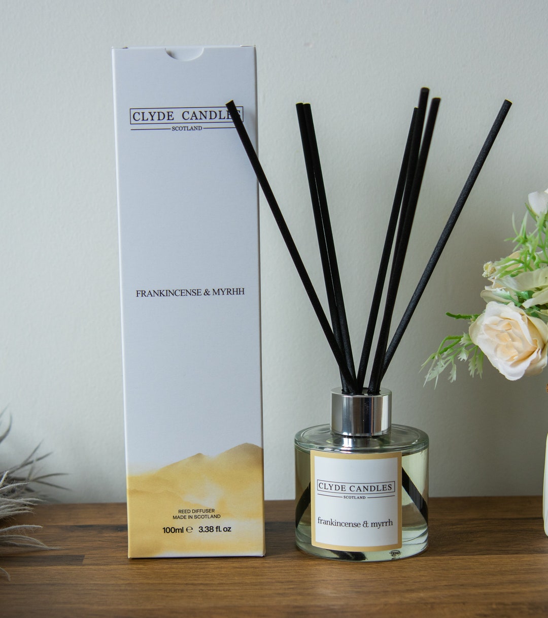 Frankincense & Myrrh Reed Diffuser - Clyde Candles, Luxury Diffuser Oil ...