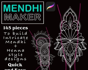 Creador de diseños de tatuajes de henna mehndi