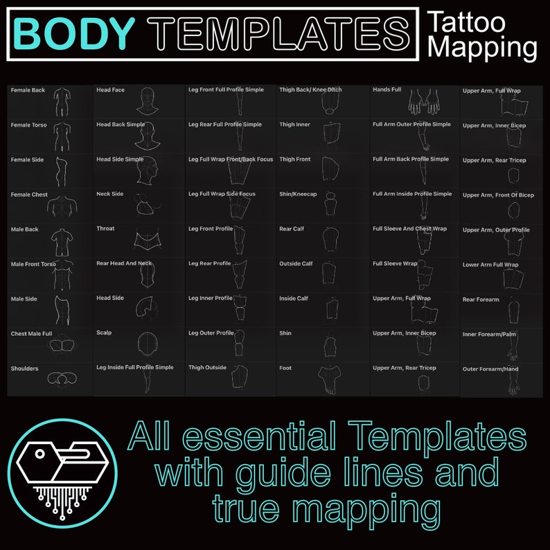 Tattoo Body Templates - Etsy