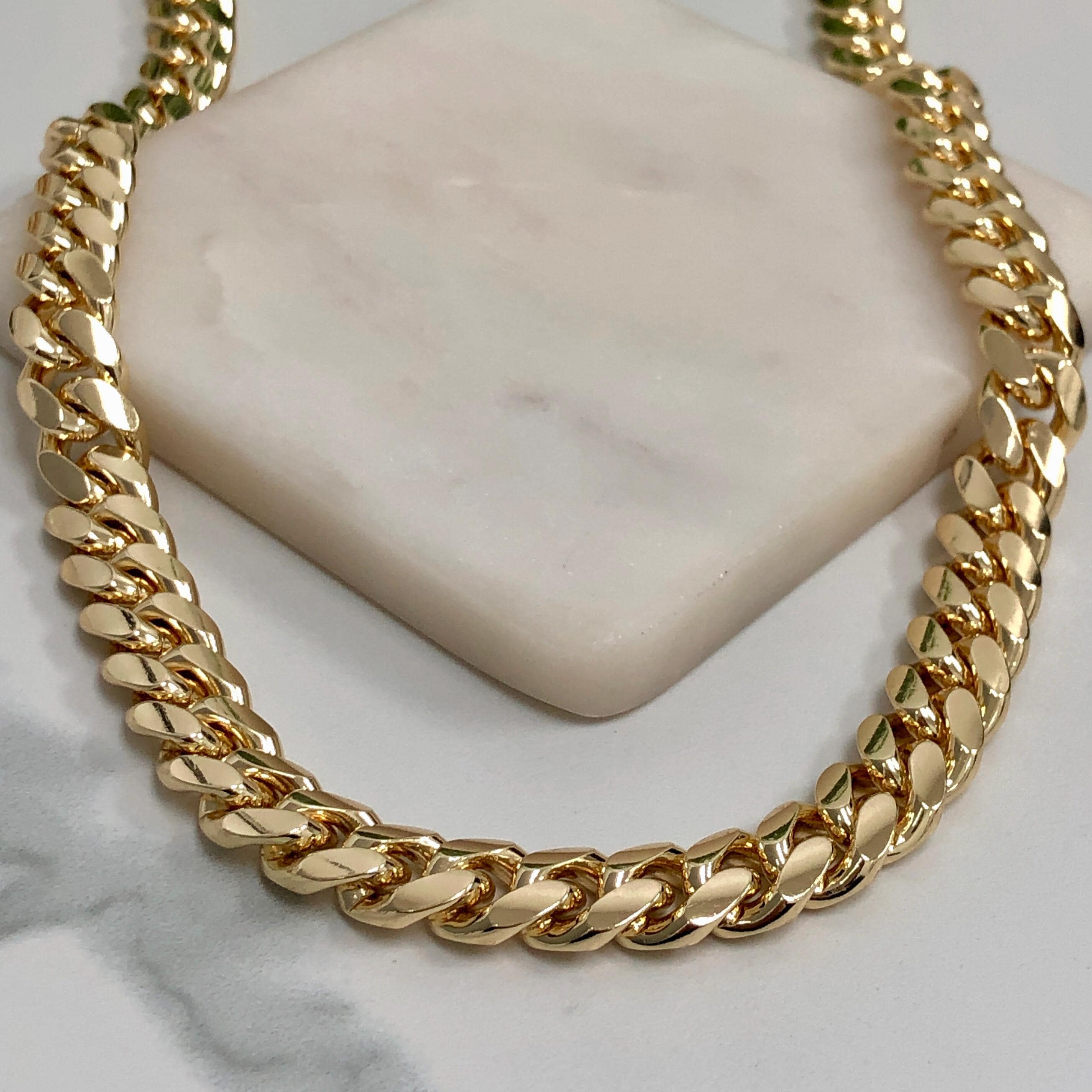 14k Gold Filled 12mm Cuban Link Chain or Bracelet, 12mm Curb Link Chain, 22", 24", 26", 28" Long, or 8.5" Bracelet, Wholesale Jewelry