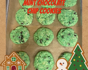 Mint Chocolate Chip Cookies