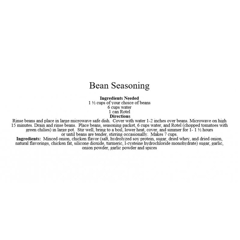 Bean Soup Seasoning Mix Gluten Free Etsy
