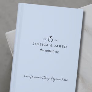 Engagement Journal, Verlobungsfeier, Geschenk für Paar, Hochzeitsplanung, Unsere Liebesgeschichte, personalisiertes Geschenk, Custom Journal Notebook,