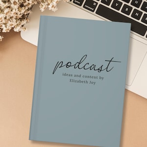 Podcast Journal, Content Creator Planner, Podcaster Gift, Custom Notebook, Podcast Recording Notes