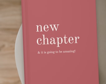 New Chapter Custom Journal, New Job Gift, Employee Retirement, New Beginnings, Daughter Graduation Gift, Personalized Notebook, Friend Gift