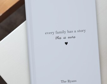 Family Memory Journal Notebook, Family Reunion Guestbook, Custom Family Keepsake, Grandparent Gift, Gift for Mom, Family Group Gift