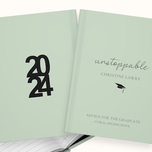 Graduation Journal, Wishes to Graduate, Class of 2025, Gift for Daughter Starting College, Personalized Notebook, Highschool Graduation