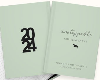 Personalized Grad Journal: Class of 2026 Graduate Hardcover Notebook, Wishes and Advice Graduation Party