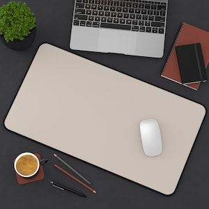 Sandbeige Schreibtischunterlage, Schreibtischunterlage, Schreibtischunterlage, Geschenk für Zuhause, Büro, Schlichtes Farbblockdesign, Minimalistisch