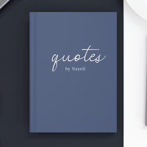 Personalized Quote Journal, Book of Quotes, Custom Book of Quotes, Favorite Sayings, Custom Poetry Journal